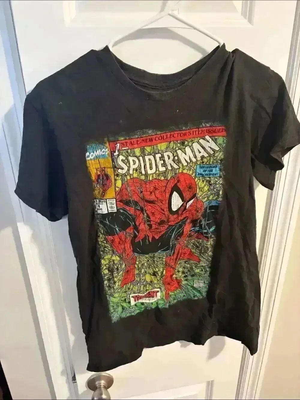 Marvel Spider-Man Comic Panel Tee - Black & Red